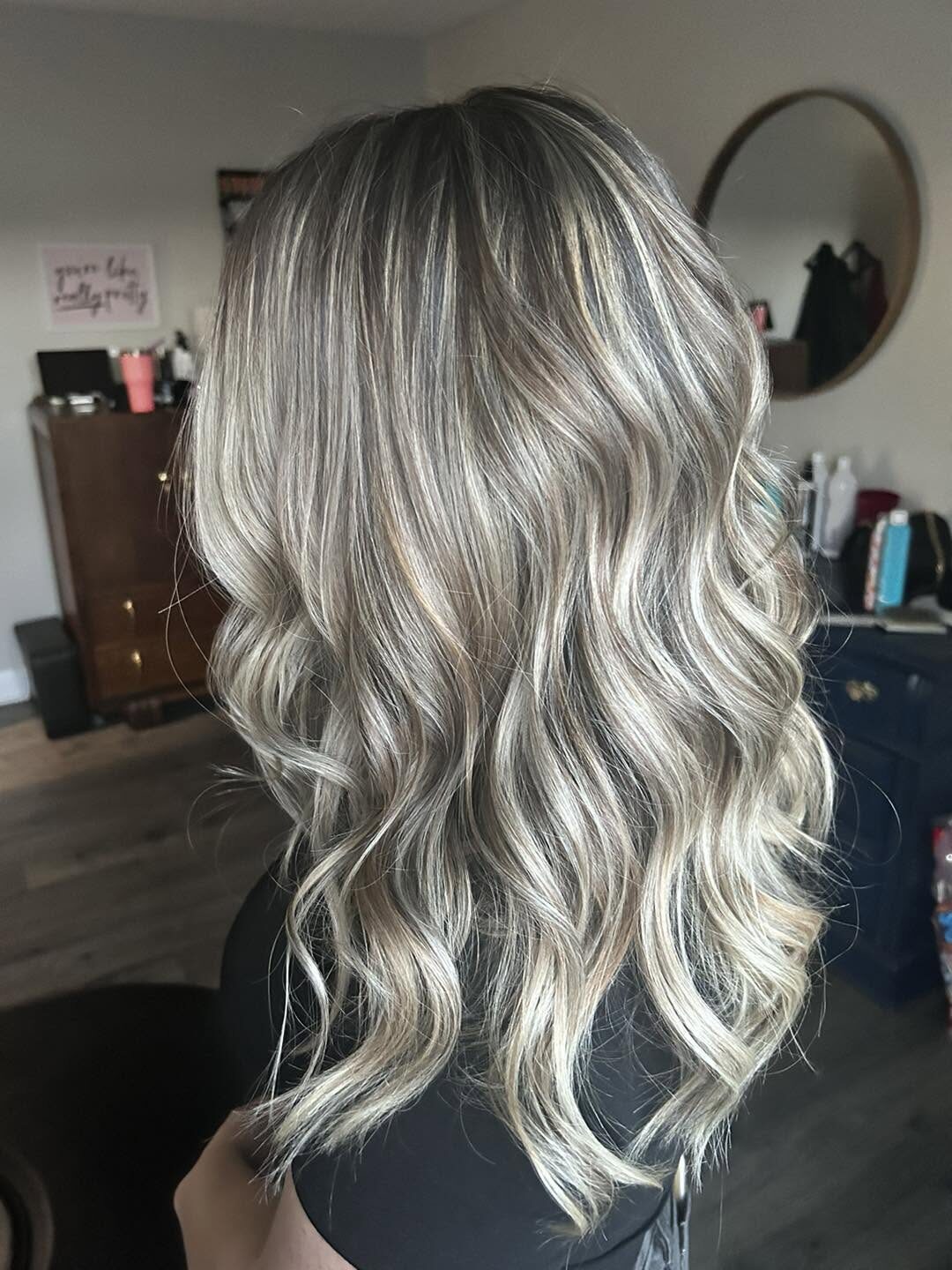 Long dimensional blonde balayage