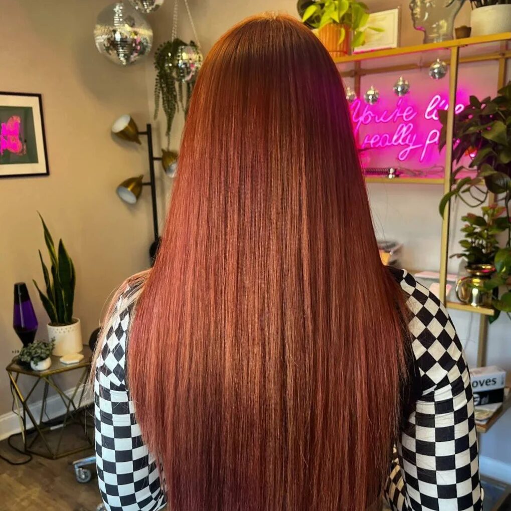 Long copper red hair by Emma Howell